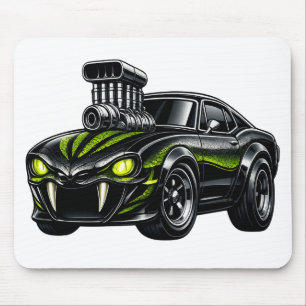 Supercharged Snake-Eye Muscle Car  Mousepad