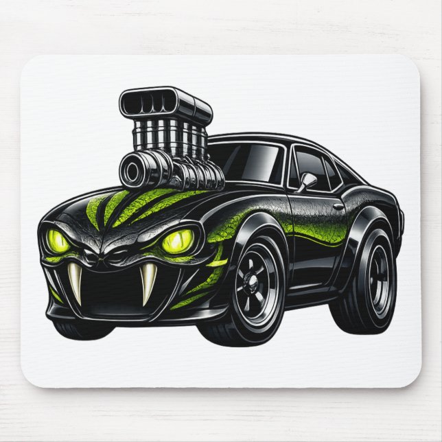 Supercharged Snake-Eye Muscle Car  Mousepad (Vorne)