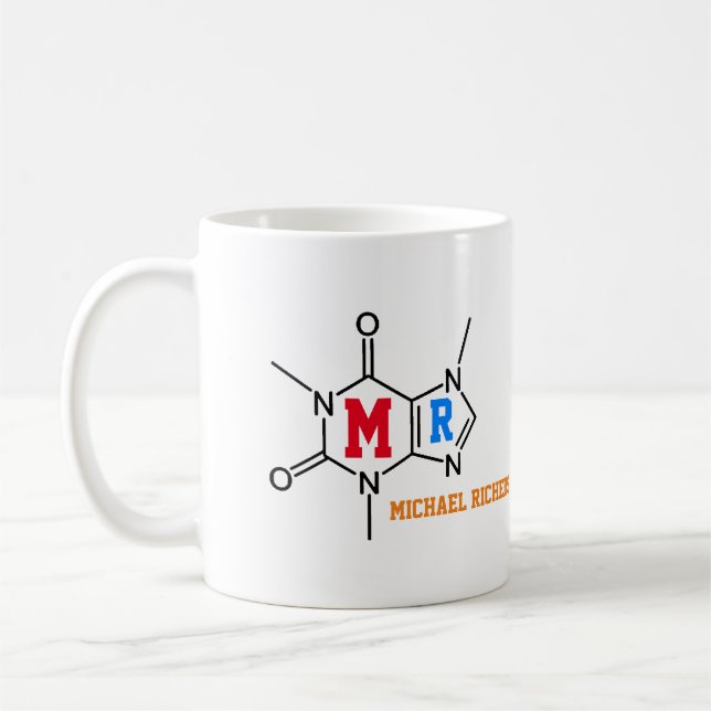 Supercoffein-Drinker-Molekül Kaffeetasse (Links)