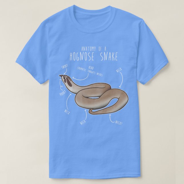 Superconda Hognose Schlange Anatomie Anaconda T-Shirt (Design vorne)