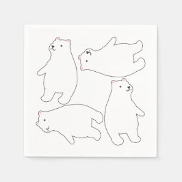 Supercool Polar Bear Summer Theme Party Serviette