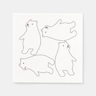 Supercool Polar Bear Summer Theme Party Serviette