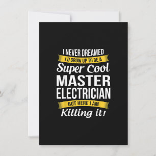 Supercooler Meister Elektriker Lustiges Geschenk Mitteilungskarte