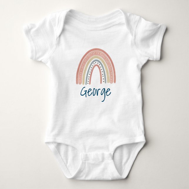 Supercute Boho Regenbogen Baby Bodysuit Baby Strampler (Vorderseite)