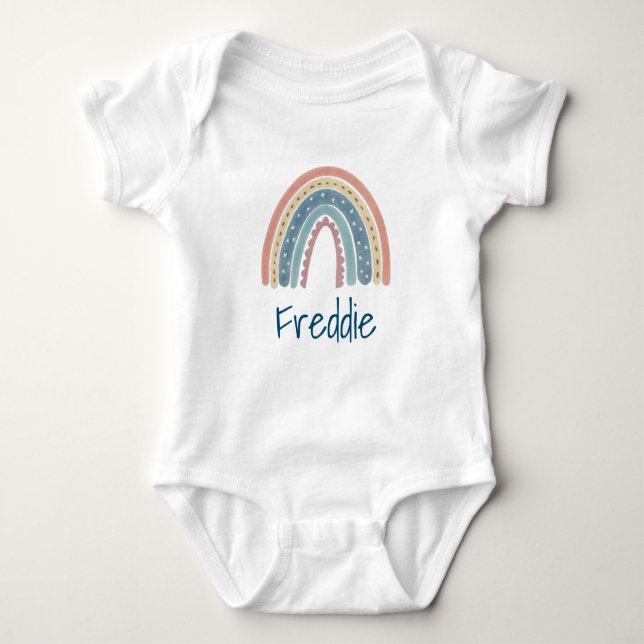 Supercute Boho Regenbogen Baby Bodysuit Strampler (Vorderseite)