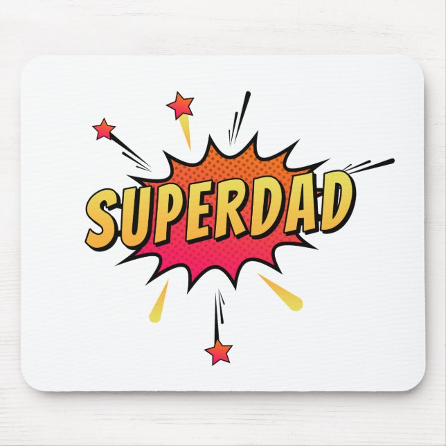 Superdad Comic Retro Pop Art | Mauspad (Vorne)
