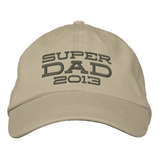 Superdad Edit Year SUPER VATER Bestickte Baseballkappe (Vorderseite)
