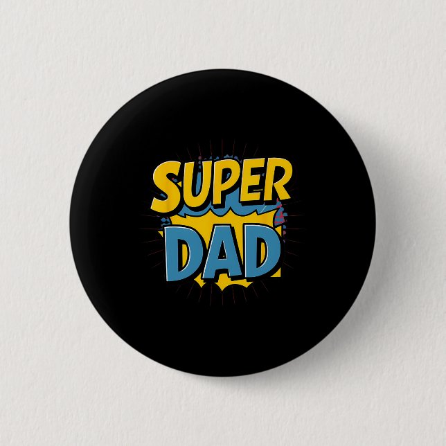 Superdad Funny Superhero Vater Design Kostüm für F Button (Vorderseite)