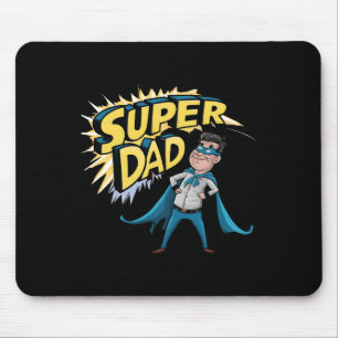 Superdad Funny Superhero Vater Kostüm für F Mousepad