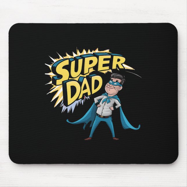 Superdad Funny Superhero Vater Kostüm für F Mousepad (Vorne)