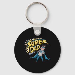 Superdad Funny Superhero Vater Kostüm für F Schlüsselanhänger
