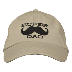 Superdad Mustache SUPER VATER Bestickte Kappe