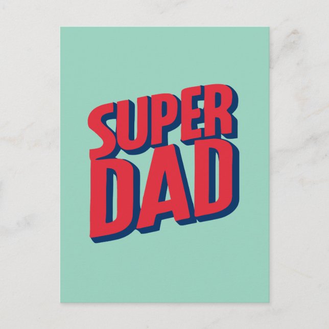 Superdad Postkarte (Vorderseite)