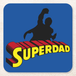 Superdad Rechteckiger Pappuntersetzer