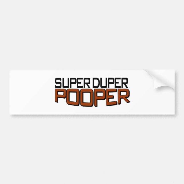 SuperDuper Pooper Autoaufkleber (Vorne)