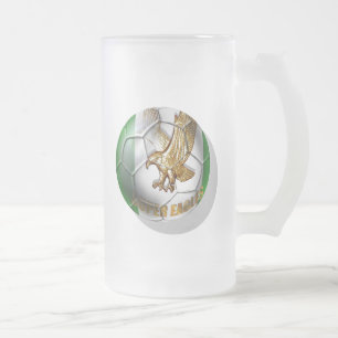 SuperEagles-Logo-Fußballfangeschenke Mattglas Bierglas