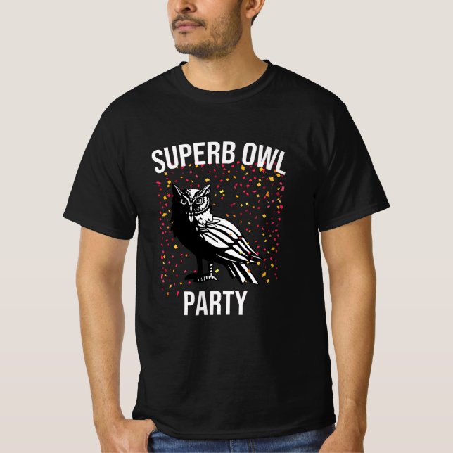 Superes Owl Party T-Shirt (Vorderseite)