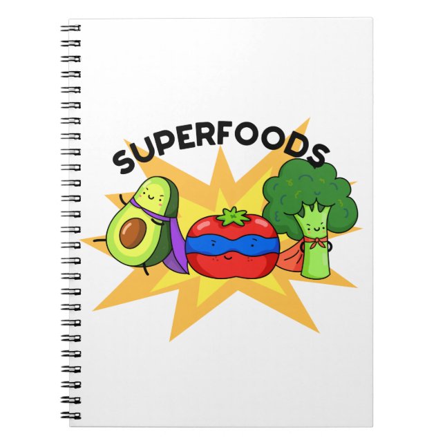 Superfood Funny Gemüse Puppe Notizblock (Vorderseite)