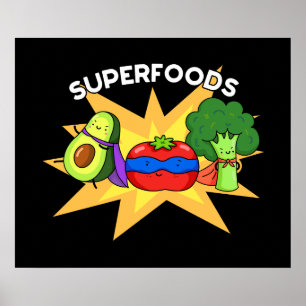 Superfood Funny Gemüse Puppe Poster