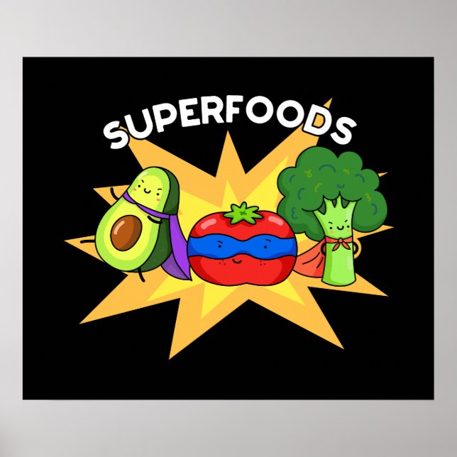 Superfood Funny Gemüse Puppe Poster (Vorne)