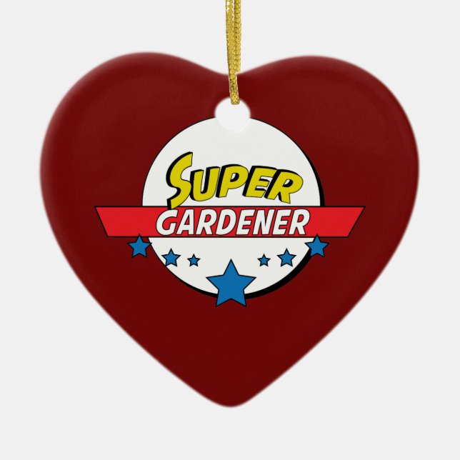 Supergärtner, #gardener keramik ornament (Vorne)
