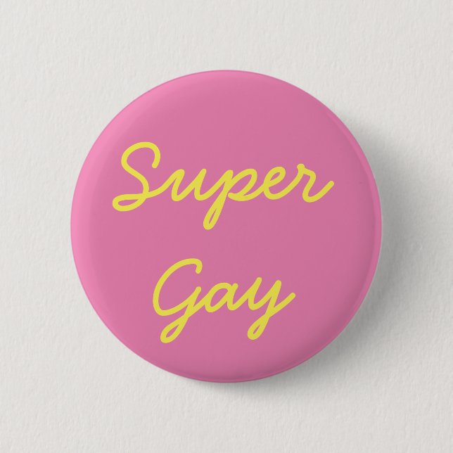 SuperGay Pride-Knopf Button (Vorderseite)