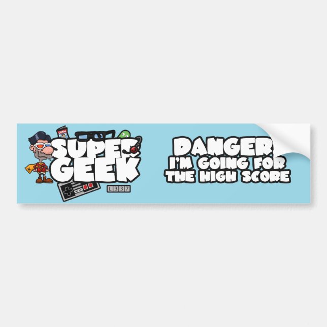 Supergeek-Autoaufkleber Autoaufkleber (Vorne)
