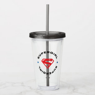 Supergirl Age of Heroes Circle S-Shield Acryltrinkbecher