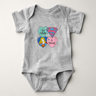 Supergirl aus dieser Welt Retro Grafik Baby Strampler