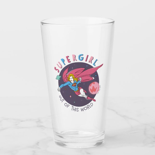 Supergirl aus dieser Welt Retro Grafik Glas (Vorderseite)