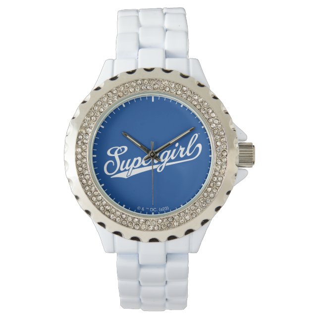 Supergirl Baseball All-Star-Logo Armbanduhr (Vorderseite)