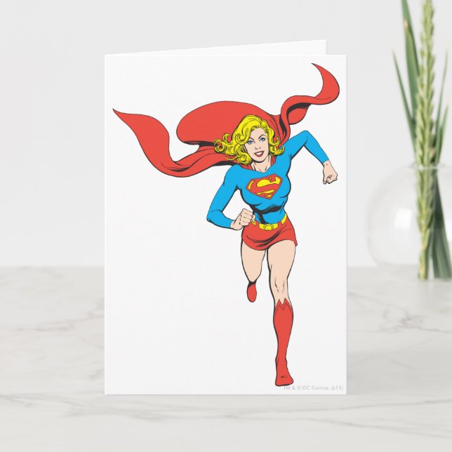 Supergirl bereit zum Gehen Karte (Vorderseite)
