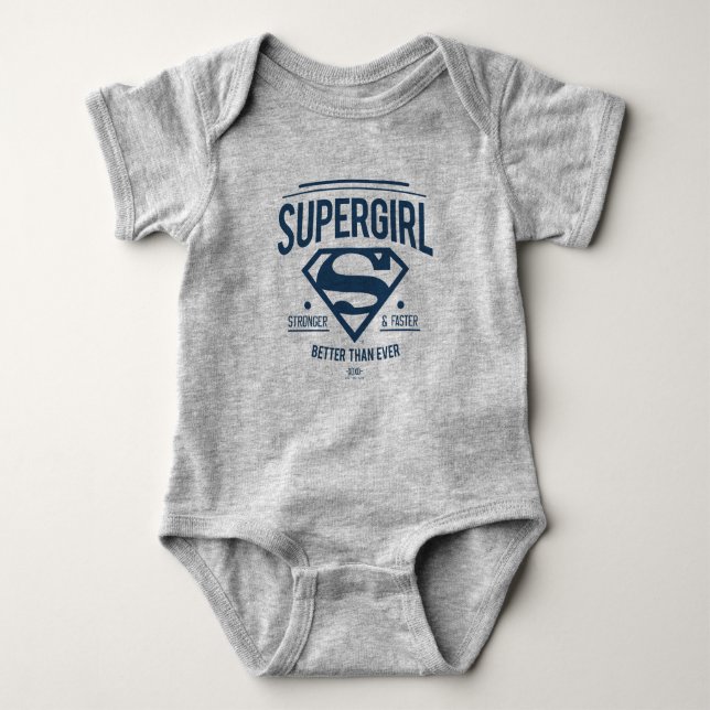 Supergirl besser als je zuvor Retro Graphic Baby Strampler (Vorderseite)