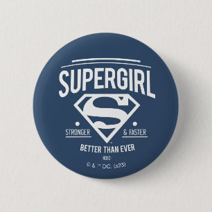 Supergirl besser als je zuvor Retro Graphic Button