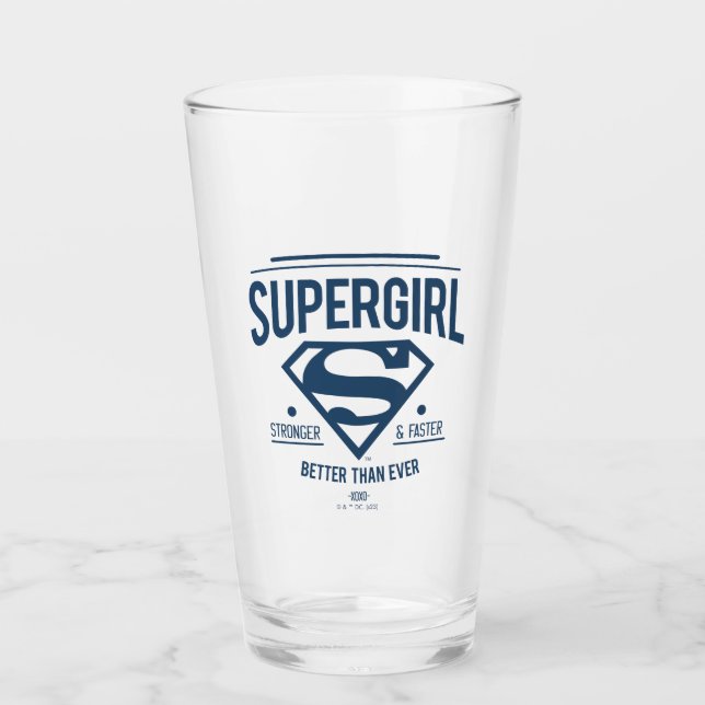 Supergirl besser als je zuvor Retro Graphic Glas (Vorderseite)