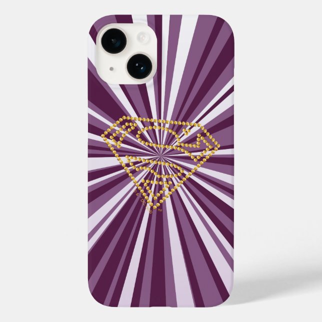 Supergirl bestickt S-Shield Case-Mate iPhone 14 Hülle (Rückseite)