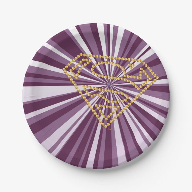 Supergirl bestickt S-Shield Pappteller (Vorderseite)