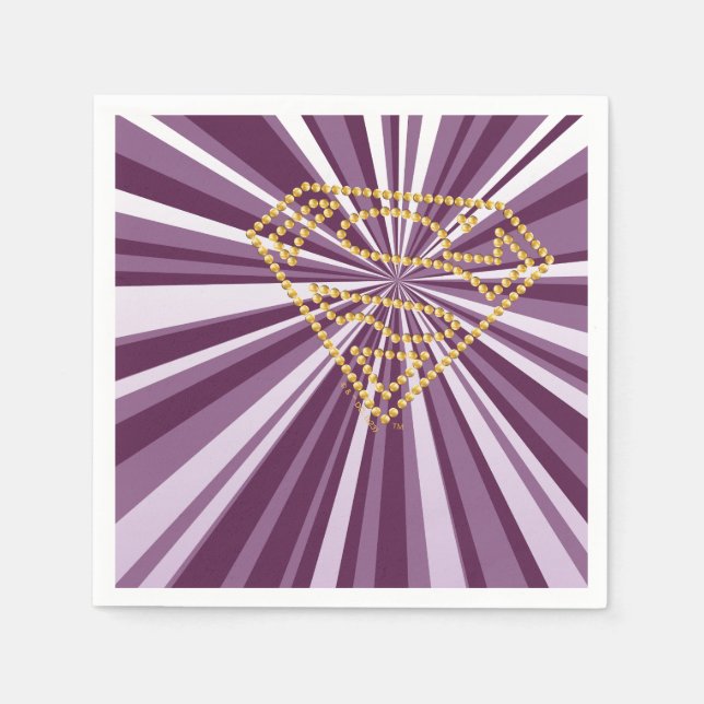 Supergirl bestickt S-Shield Serviette (Vorderseite)