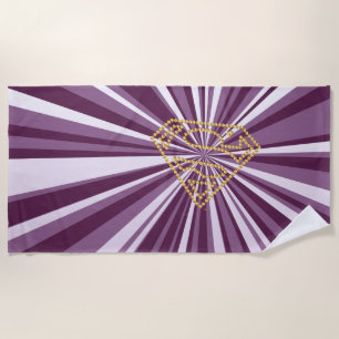 Supergirl bestickt S-Shield Strandtuch