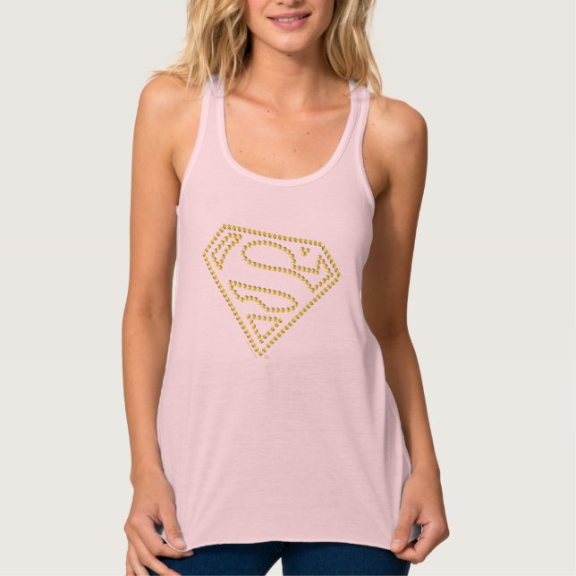 Supergirl bestickt S-Shield Tank Top (Vorderseite)