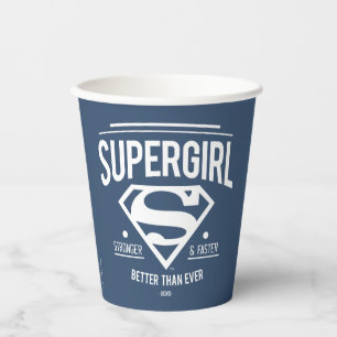 Supergirl Better Than Ever Retro Graphic Pappbecher
