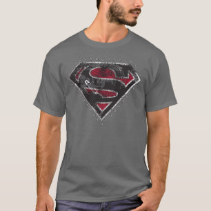 Supergirl beunruhigte Logo-Schwarzes und Rot T-Shirt