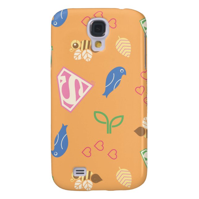 Supergirl Birds & Bees Orange Case-Mate Samsung Galaxy Hülle (Rückseite)