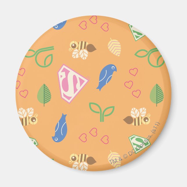 Supergirl Birds & Bees Orange Magnet (Vorne)