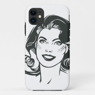 Supergirl Black and White Zeichn 2 Case-Mate iPhone Hülle