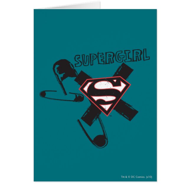 Supergirl Black Safety Buttone (Vorne)