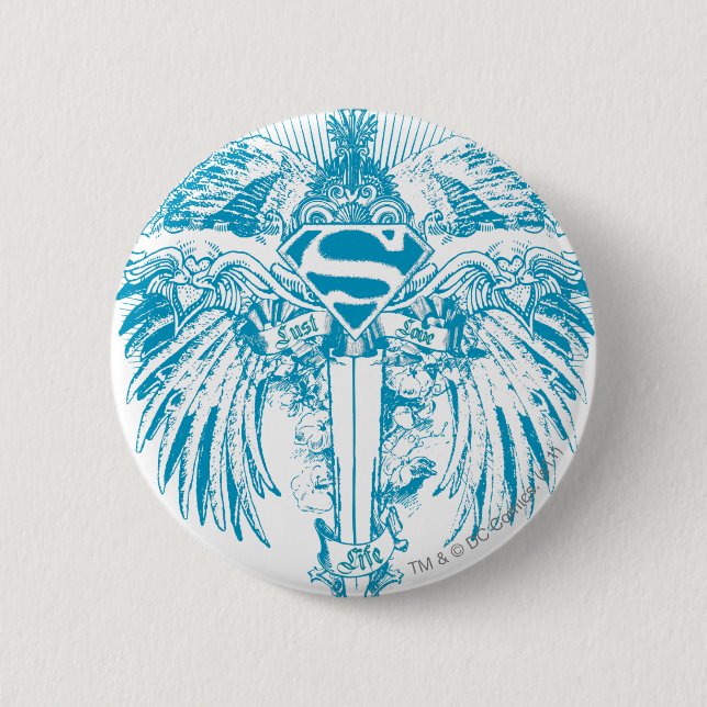 Supergirl Blue Wings Button (Vorderseite)