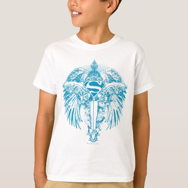 Supergirl Blue Wings T-Shirt (Vorderseite)