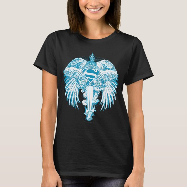Supergirl Blue Wings T-Shirt (Vorderseite)