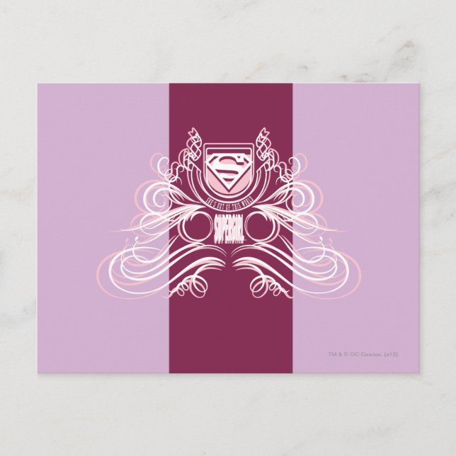 Supergirl Blüh Design Postkarte (Vorderseite)